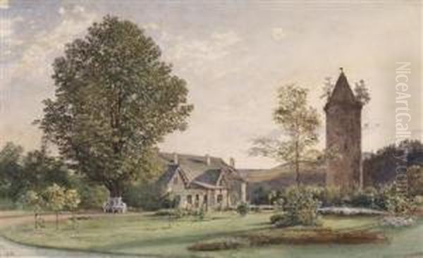 The Cottage And The Jacobinka Tower In The Park Of The New Castle Rozmberk On The Vltava - view 1
