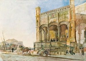 Kirche Santa Maria Della Catena In Palermo by Rudolf Ritter von Alt