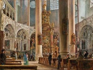 Innere Der Franziskanerkirche Zu Salzburg