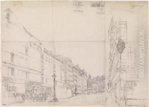 A View Of Thegraben Towards Singerstrase by Rudolf Ritter von Alt