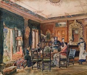 Salon Der Familie Dumba by Rudolf Ritter von Alt