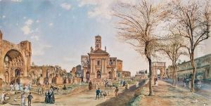 Forum Romanum Mit Der Kirche Santa Francesca Romana
