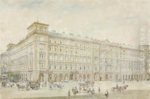 Opernhof, Vienna by Rudolf Ritter von Alt