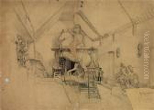 Der Bildhauer Anton Vonfernkorn In Seinem Atelier - view 1