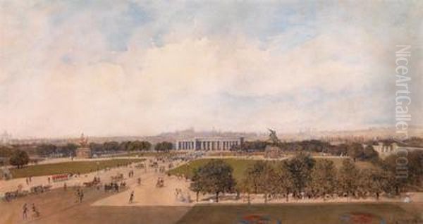 Blick Uber Den Heldenplatz Inrichtung Heldentor - view 1
