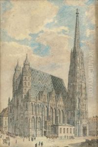 Saint Stephen's Cathedral, Vienna by Rudolf Ritter von Alt