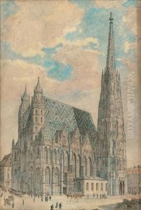 Saint Steven's Cathedral, Vienna by Rudolf Ritter von Alt