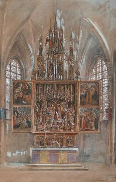 The Winged Altar By Michael Pacher In St. Wolfgang - view 1
