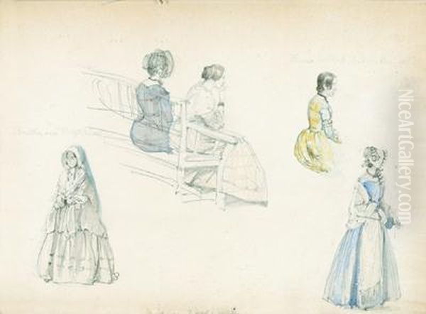 Five Studies Of Female Figures - view 1