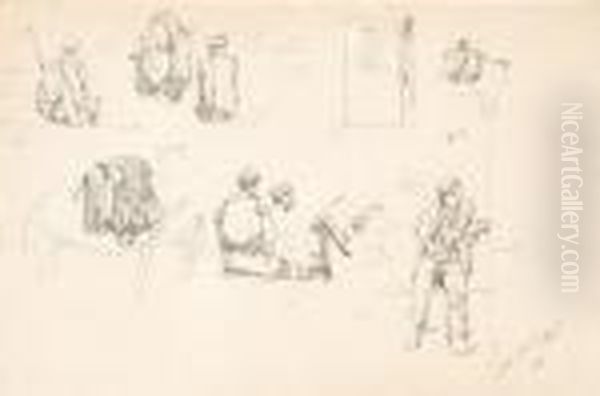 Studies Of Soldier With A Horseman""""s Equipment - view 1