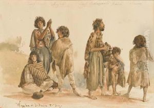A Gypsy Family In A Landscape