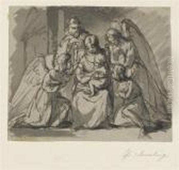 The Holy Family With Angels - view 1