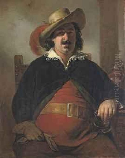 The Painter Ignaz Raffalt As Falstaff by Friedrich Ritter von Amerling