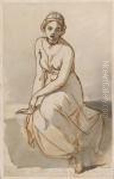 A Study Of A Seated Girl - view 1