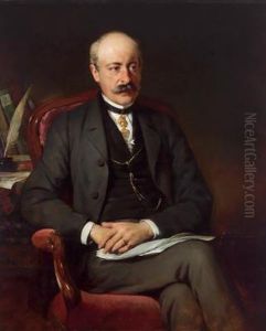 Portrait Baron Franz Caspar Carl Luger Freiherr Von Mylius by Friedrich Ritter von Amerling