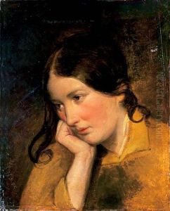 Studium Portretowe Mlodej Kobiety by Friedrich Ritter von Amerling