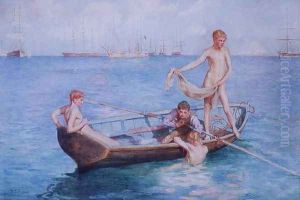 August Blue by Henry Scott Tuke