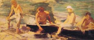 The Rowing Party by Henry Scott Tuke