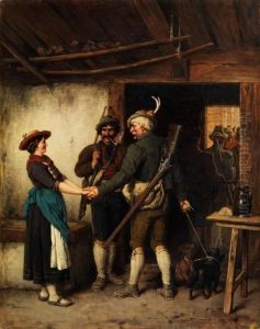 Abschied Der Jager by Franz Von Defregger