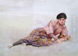 Girl on the Beach by Henry Scott Tuke