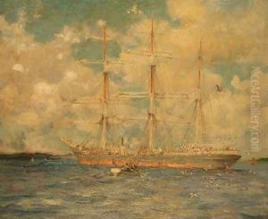A French Barque in Falmouth Bay, 1902 by Henry Scott Tuke