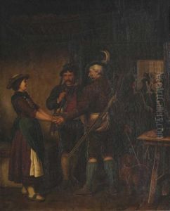 "abschied Der Jager" by Franz Von Defregger