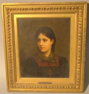 Portrait Of A Young Tyrolean Girl by Franz Von Defregger