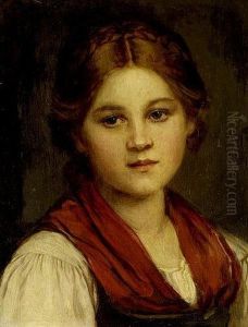 Tiroler Bauerndirndl Mit Rotem Miedertuch