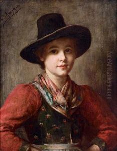 Ragazza Vestita Alla Tirolese