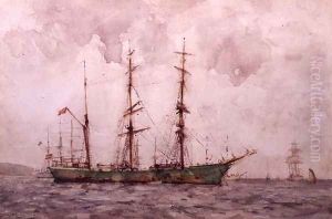Danish Barque, Falmouth Harbour by Henry Scott Tuke