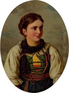 Tiroler Dirndl by Franz Von Defregger
