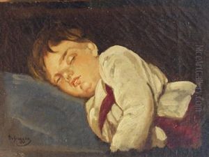 Sleeping Boy by Franz Von Defregger