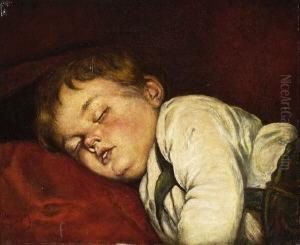 "robert Schlafend". by Franz Von Defregger