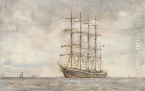 A windjammer lying at anchor 2