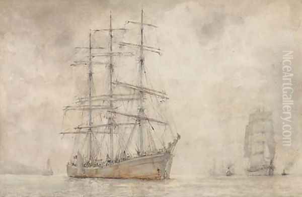 A windjammer lying at anchor - view 1