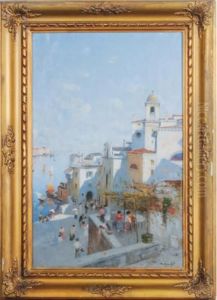 A Mediterranean Coastal Village by Wilhelm von Gegerfelt