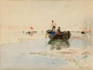Fiskebat Utanfor Venedig by Wilhelm von Gegerfelt