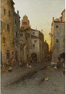 Strasse In Konstantinopel by Wilhelm von Gegerfelt