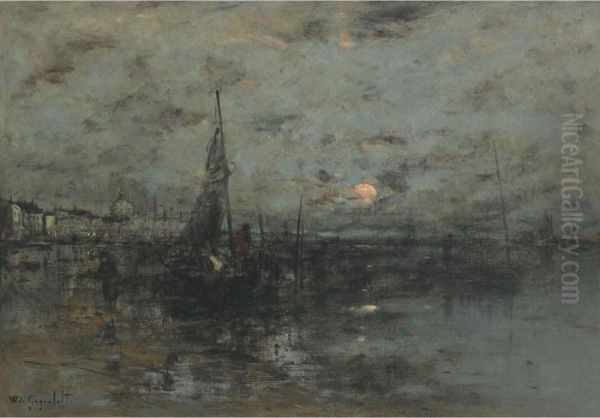 Fishermen At Night, Venice - view 1