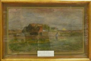 Landskap Med Hus Och Figur. Ca Landskap Med Hus Och Figur. Ca