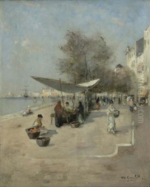"belebte Strasenszene In Venedig"
Ol/leinwand, Signiert, Datiert: 80, Ruckseitig Alte - view 1