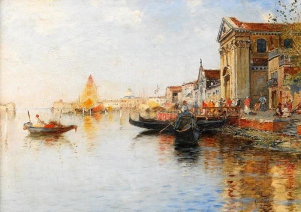 Venetiansk Kaj I Aftonljus - view 1