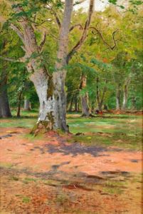 Parklandskap Med Kvinna by Wilhelm von Gegerfelt
