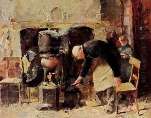 Preparing The Meal by Jan Toorop