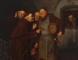 Party At The Monastery by Eduard Von Grutzner