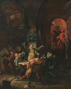 Tavern Interior With Drinking-bout by Eduard Von Grutzner