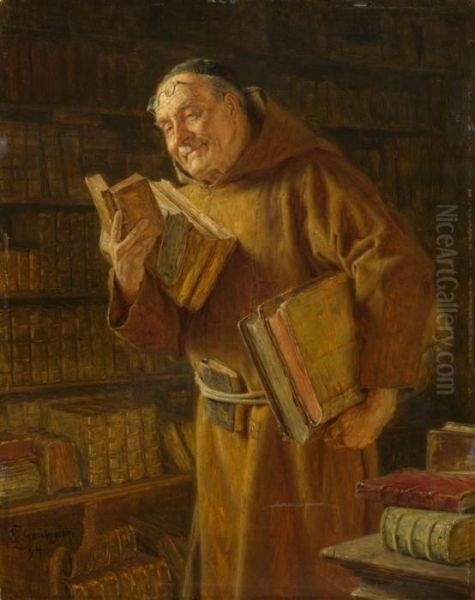 Monk In The Library. 1894. - view 1