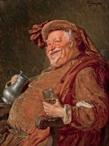 Der Weintrinker by Eduard Von Grutzner
