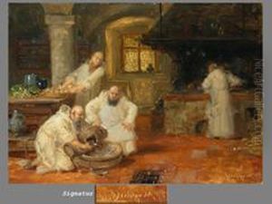Bei Der Kuchenarbeit by Eduard Von Grutzner