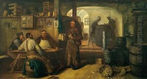 Circle The Abbey Tavern by Eduard Von Grutzner